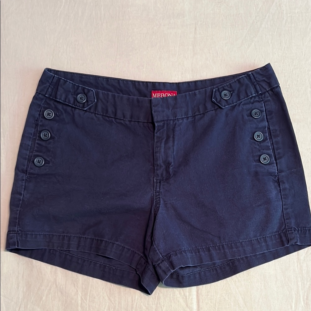 Merona Women's Blue, Button-Detail Shorts